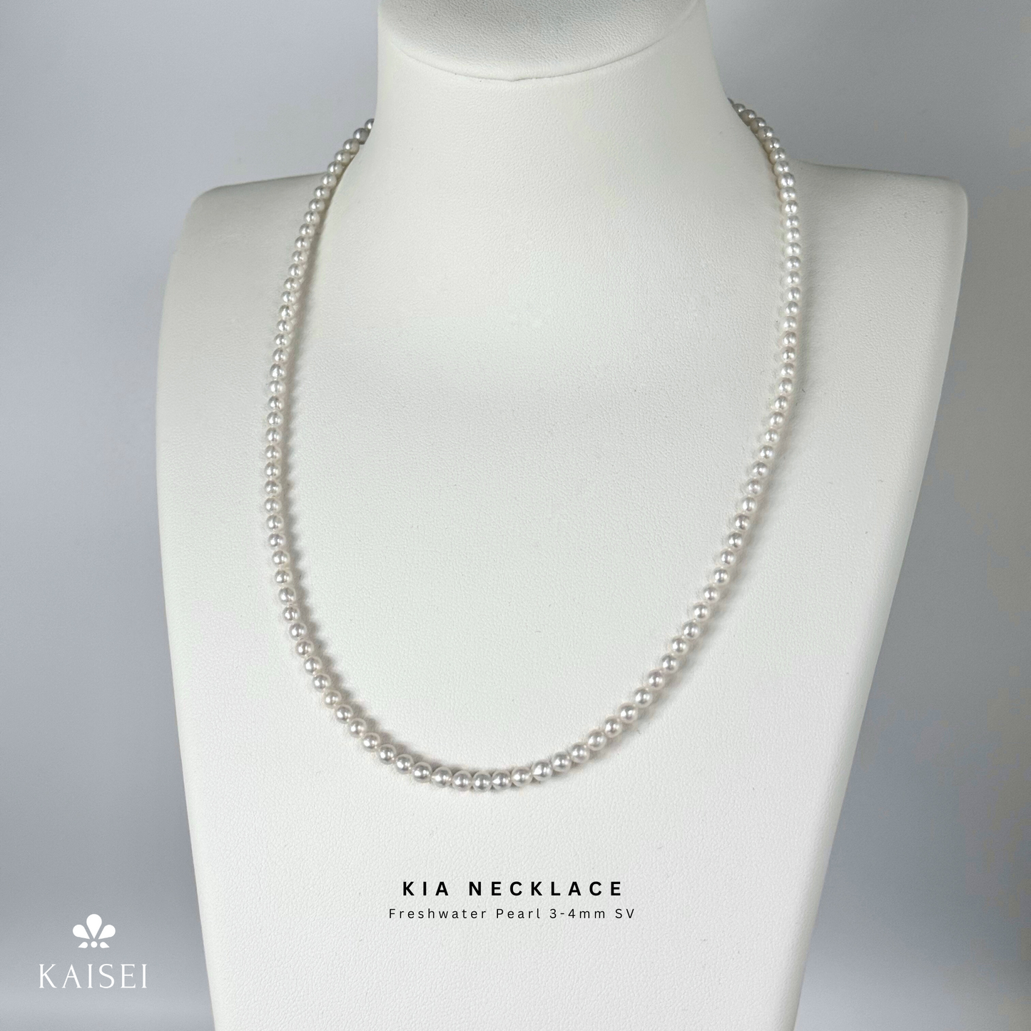 Kaisei Pearl - Kia Necklace Baby Pearl 3-4mm Freshwater Pearl Necklace Jewelry