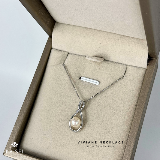 Kaisei Pearl - Viviane Necklace Akoya Pearl 6mm SV925 45cm Necklace Jewelry