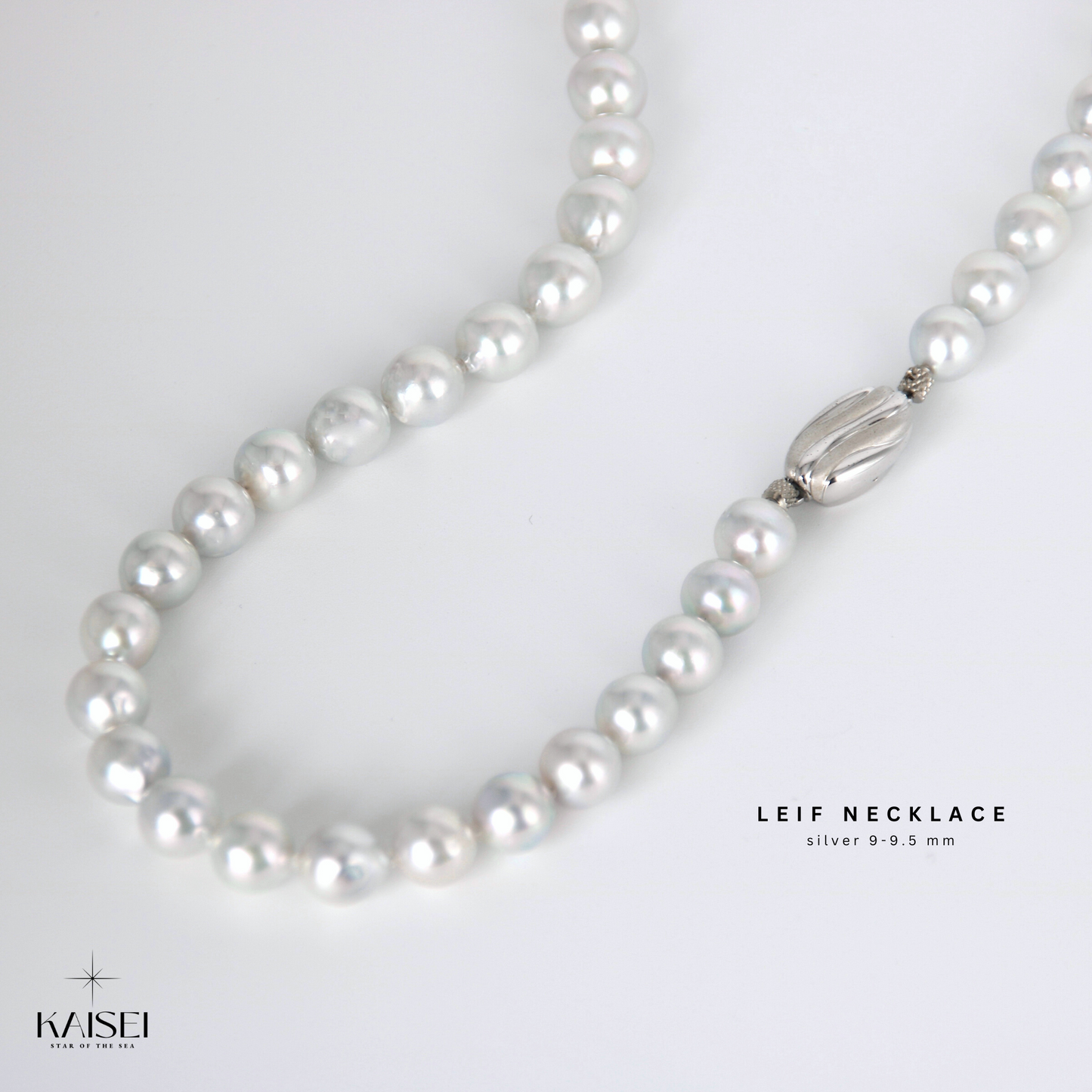 Kaisei Pearl - Leif Necklace Japanese Akoya Pearl 9-9.5mm