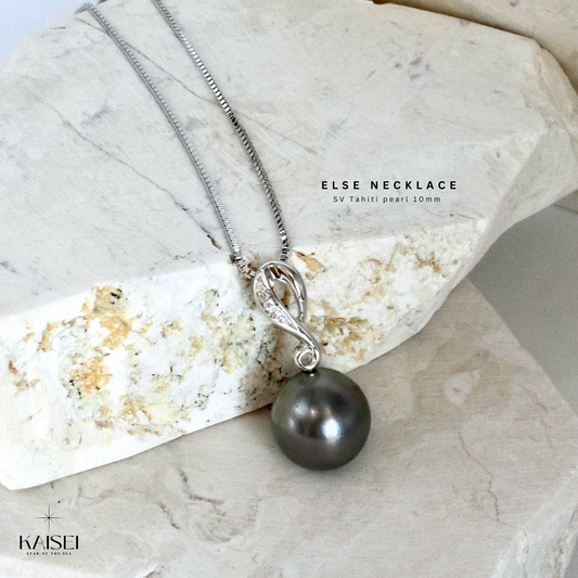 Kaisei Pearl - Else Necklace Tahiti Pearl 10mm Finest Silver Jewelry