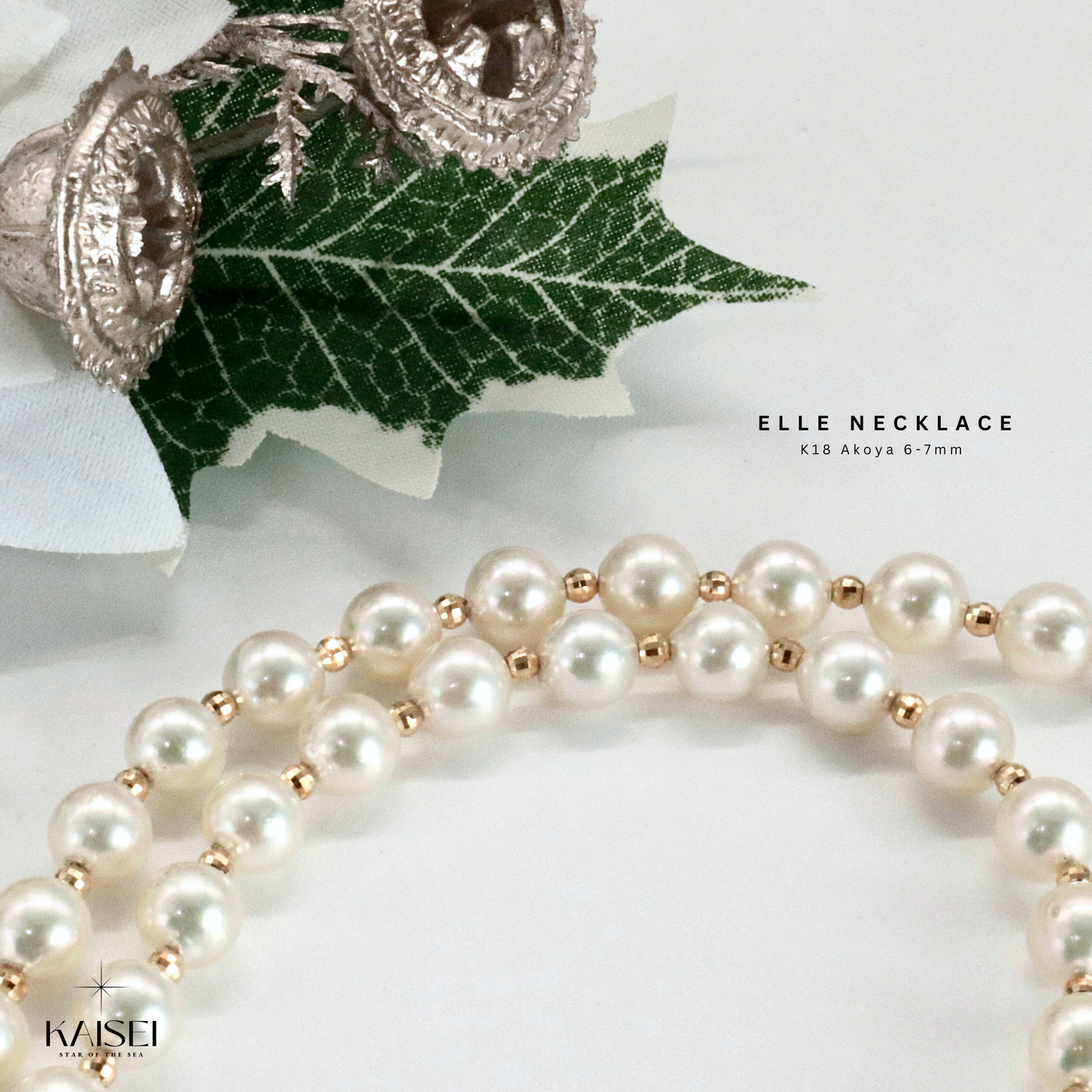 Kaisei Pearl - Elle Necklace K18 Gold 6-7mm Akoya Pearls