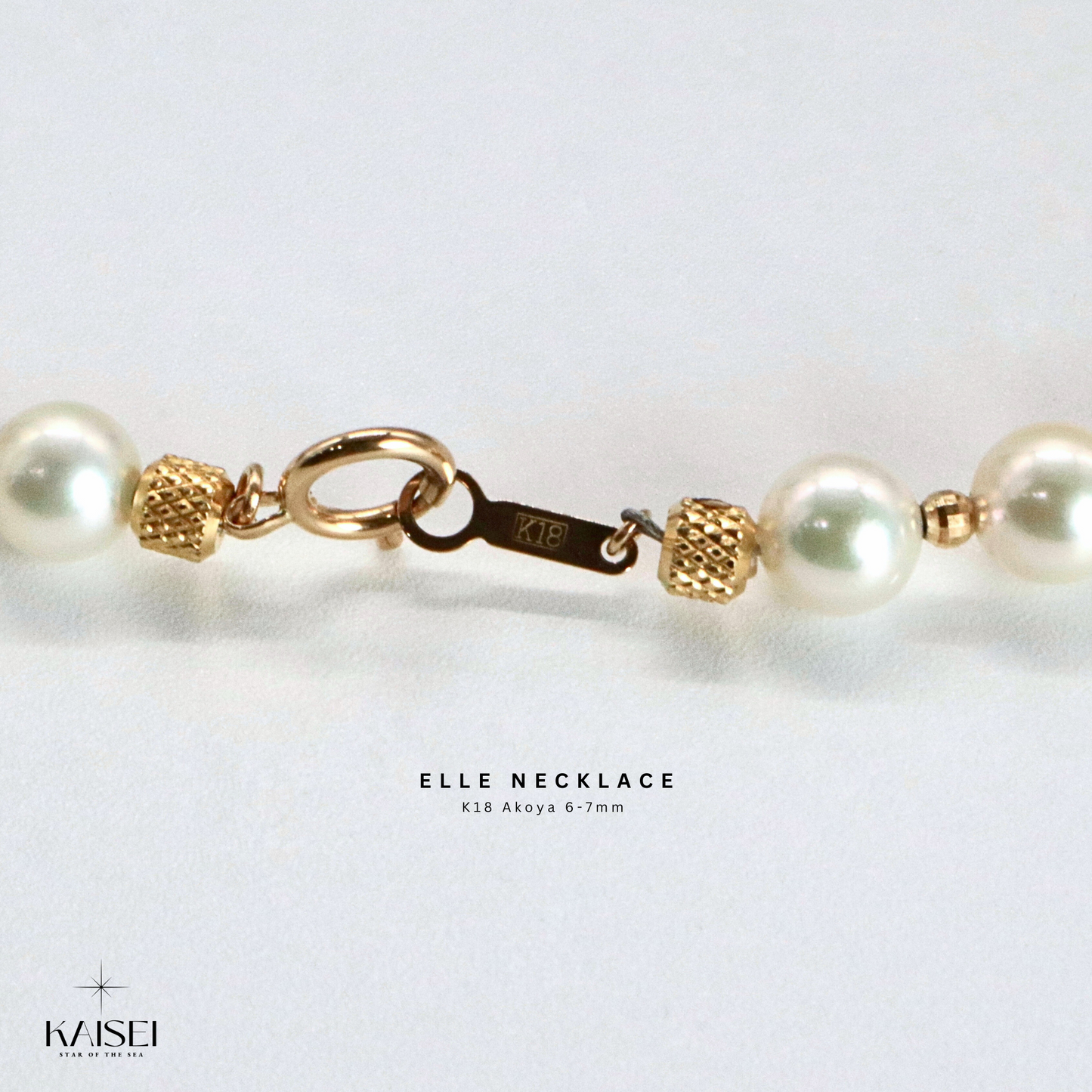 Kaisei Pearl - Elle Necklace K18 Gold 6-7mm Akoya Pearls