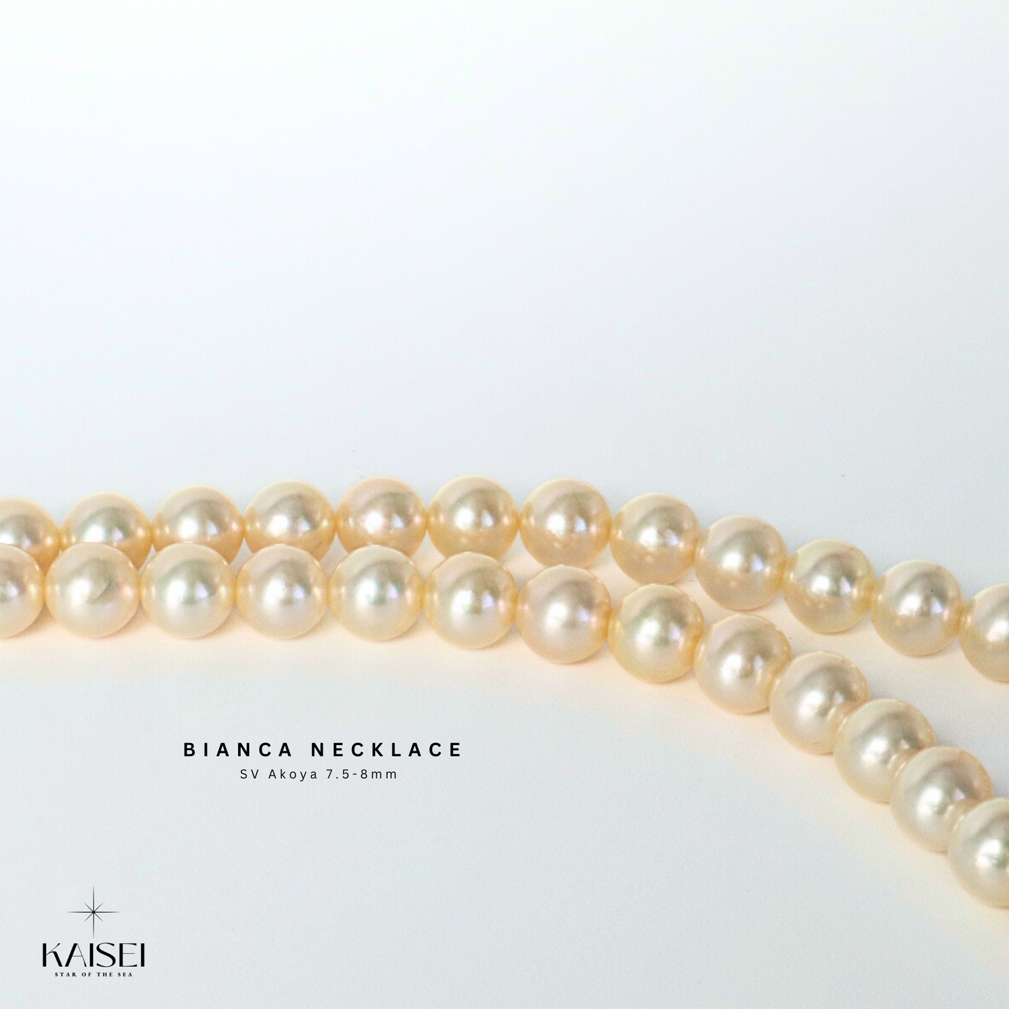 Kaisei Pearl - Bianca Necklace SV Japanese Akoya Pearl 7.5-8mm Jewelry