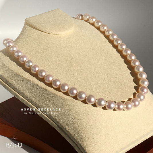 Kaisei Pearl - Asven Necklace Akoya Pearl Necklace Jewelry 8.5-9mm