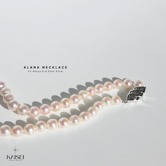 Kaisei Pearl - Alana Necklace Akoya Pearl 6-6.5mm Silver Pearl Jewelry 42cm