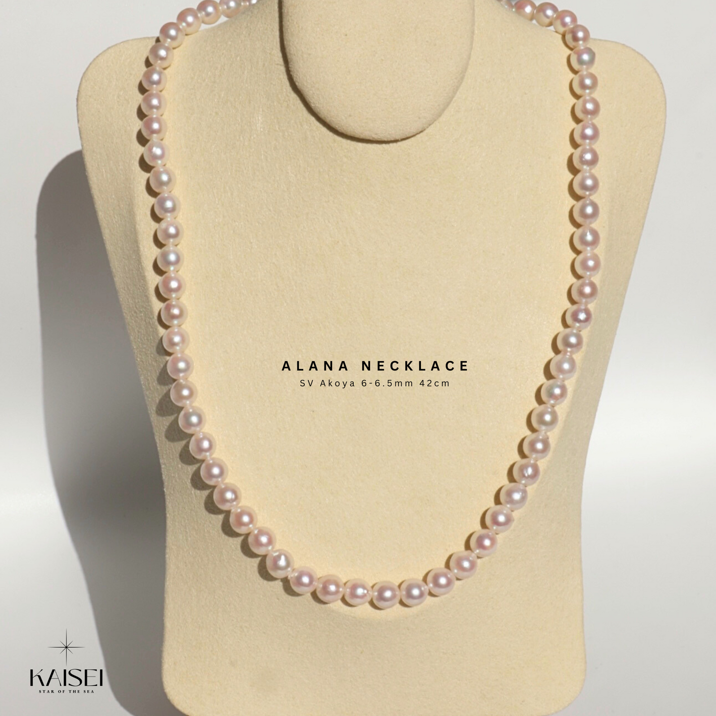 Kaisei Pearl - Alana Necklace Akoya Pearl 6-6.5mm Silver Pearl Jewelry 42cm