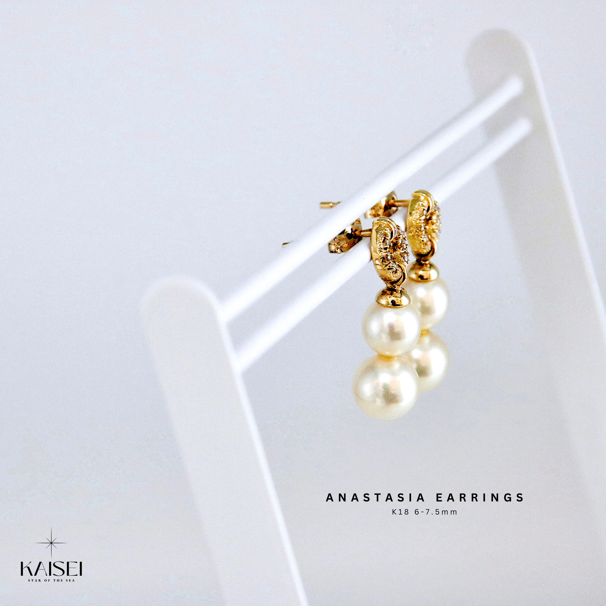 9ct Gold & Japanese Akoya Pearl Earrings