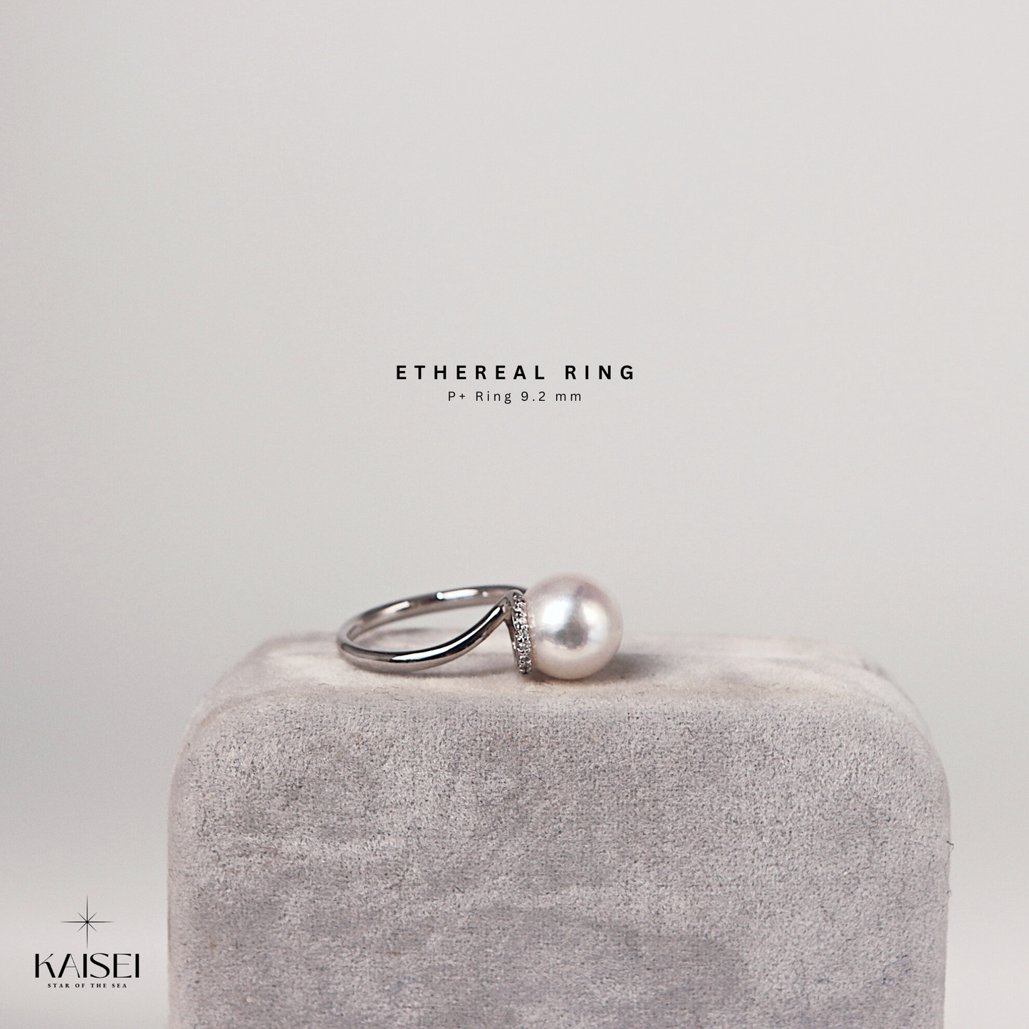 Kaisei Pearl - Ethereal Ring Japanese Akoya Pearl Ring Jewelry Diamond Silver