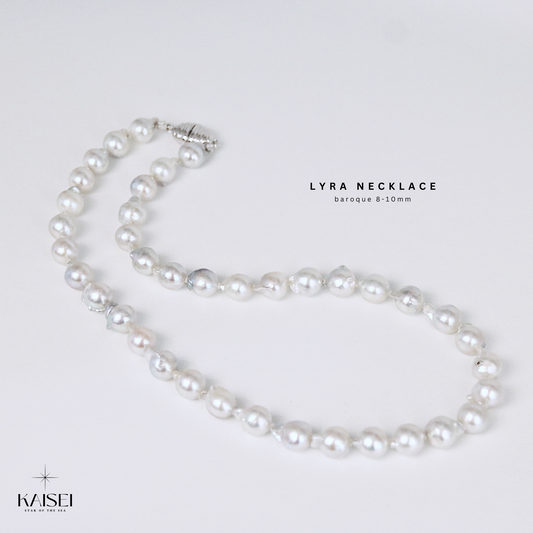 Kaisei Pearl - Lyra Necklace Japanese Akoya Pearl Necklace Luxury Jewelry