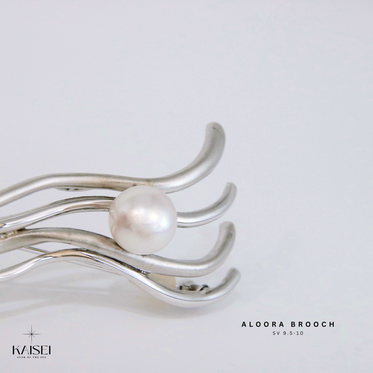 Kaisei Pearl - Aloora Brooch Japanese Akoya Pearl Silver Jewelry